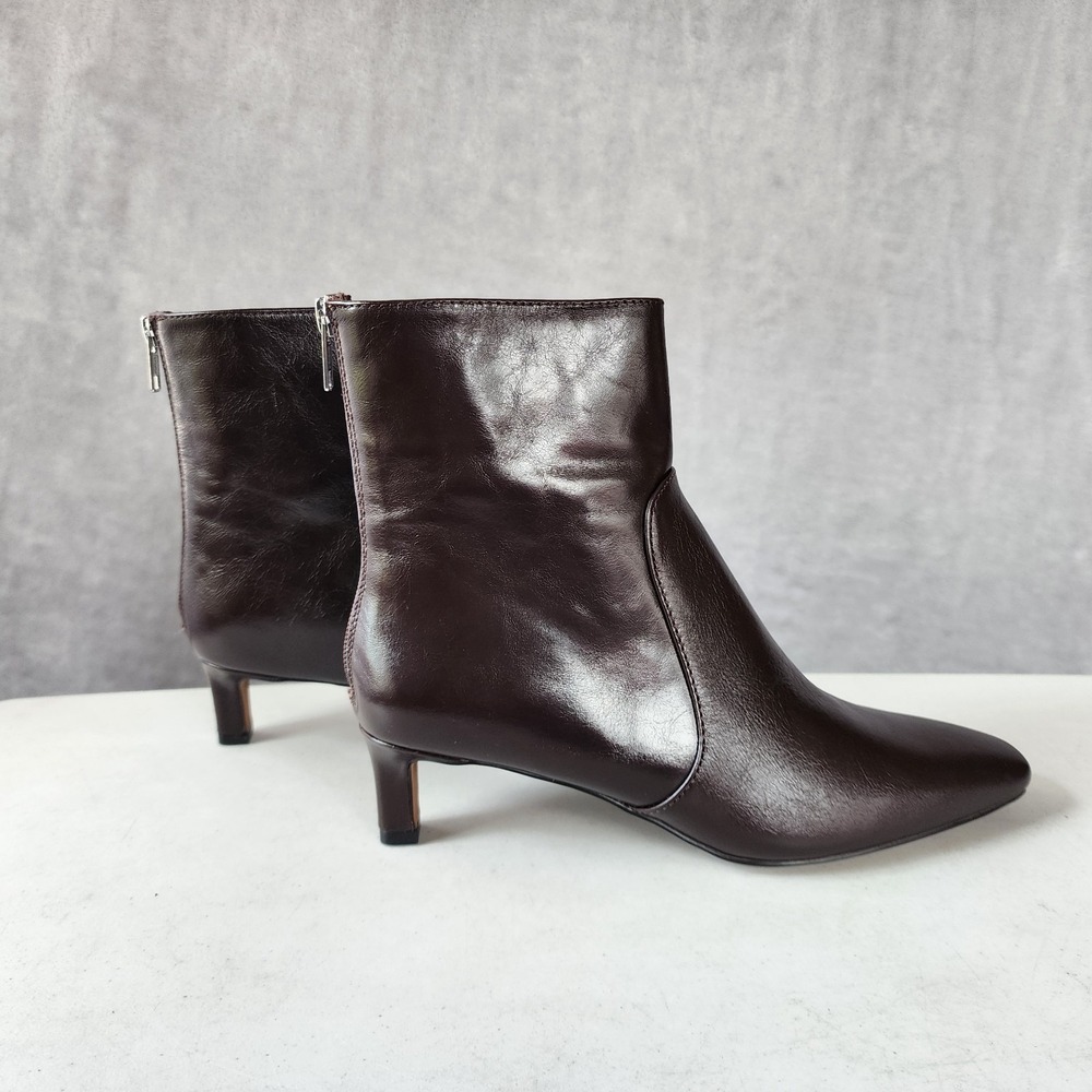 Madewell Dark Brown Leather Ankle Boots - Picture 2 of 13